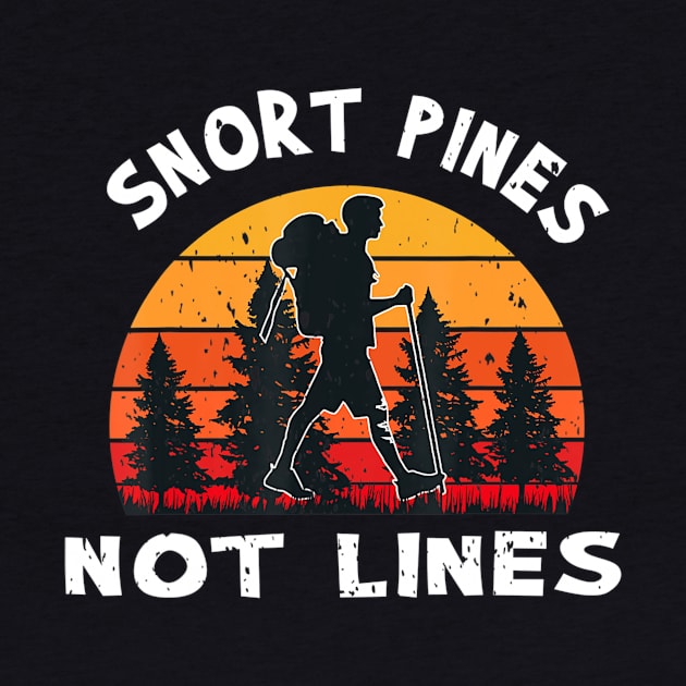 Snort Pines Not Lines Retro Sun Minimalist by crowominousnigerian 